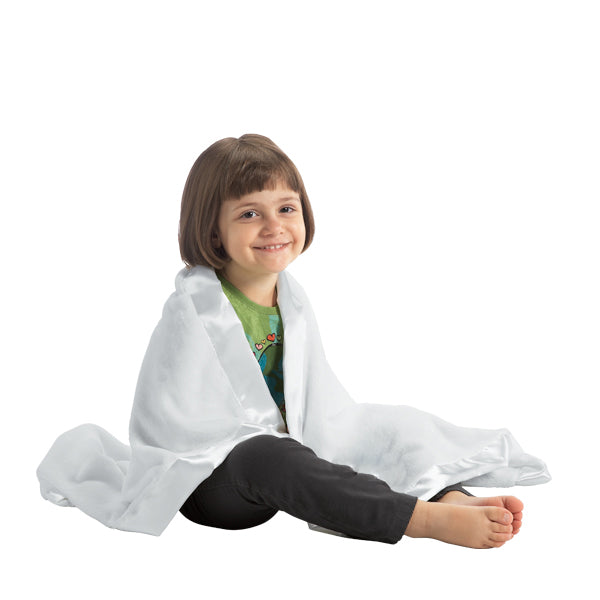 TT Satin Trim Tahoe Microfleece Baby Blanket