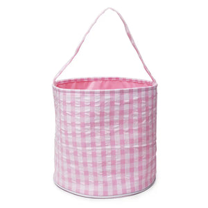 Large-Gingham Plaid Easter Basket