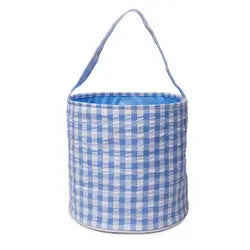 Large-Gingham Plaid Easter Basket